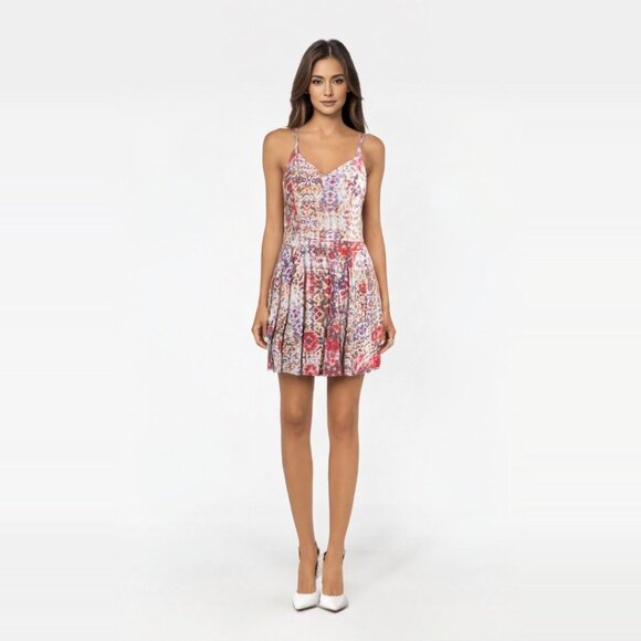 Lavender Brown Mini Fit and Flare Dress Multicolor, Size X-Small - Picture 14 of 16